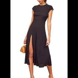 Reformation Gavin Dress - Black (Size 8)